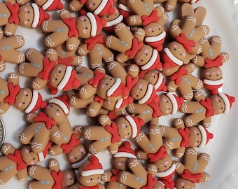 Gingerbread Cabochons, 5 in a set.