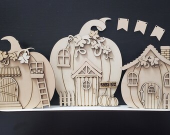 PUMPKIN WITCH House LED Halloween Decoration New - Etsy