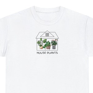 Visual Pun HOUSEPLANTS Unisex Heavy Cotton Tee, plant lover gift, funny plant t-shirt, funny gardening t-shirt, gardener gifts
