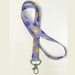 Fabric Lanyard, Lanyard for Teachers, Floral Lanyard, Lanyard for Keys, Lanyard Nurse