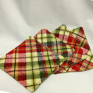 Fabric Coasters Christmas, Set of 4, Christmas Coasters, Coaster Set, Fabric Coaster Set, Coffee Coaster