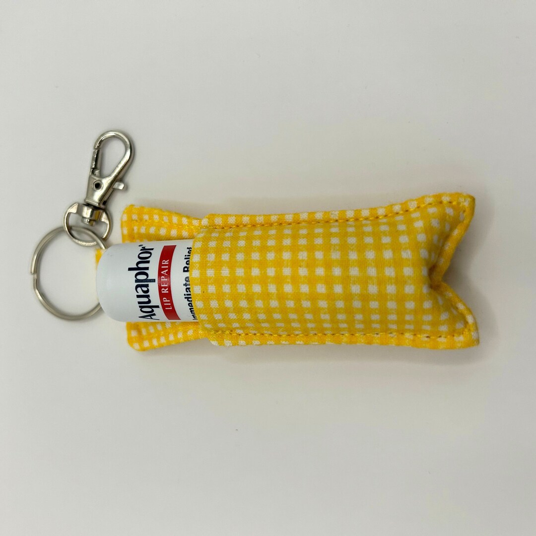 Keychain Chapstick Holder, Fabric Key Fob, Chapstick Holder, Chapstick