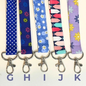 Fabric Lanyard, Lanyard for Teachers, Floral Lanyard, Lanyard for Keys, Lanyard Nurse