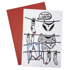 Calcetines amor tarjeta de felicitación, tarjeta de parodia, tarjeta de amor, tarjeta en blanco, tarjeta personalizada, tarjeta de San Valentín divertida, tarjeta de felicitación de calcetines, tarjeta feliz