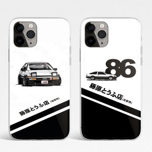 JDM Phone Case Initial D AE86 Cover fit for iPhone 15 Pro Max, 14, 13, 12, 11, XR, 8+, 7 & Samsung S23, S22, A14, A54