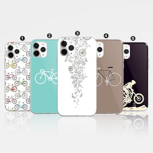 Bike Phone Case Cycling Sport Cover for iPhone 15 Pro Max, 14, 13, 12, 11, XR, 8+, 7 & Samsung S23, S22, A14, A54