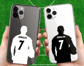 Fußball Handyhülle Ronaldo Handyhülle passend für iPhone 15 Pro Max, 14, 13, 12, 11, XR, 8+, 7 & Samsung S23, S22, A14, A54