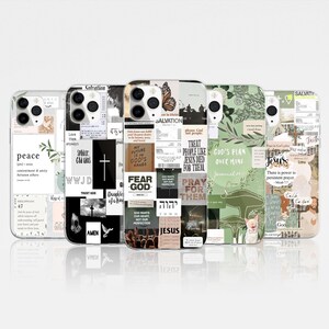 Bibel Vers Handyhülle Christianity God Cover passend für iPhone 15 Pro Max, 14, 13, 12, 11, XR, 8+, 7 & Samsung S23, S22, A14, A54