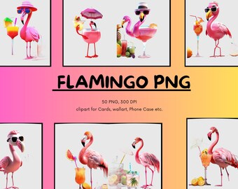 Flamingo PNG - Bundle for clipart - Watercolor Flamingo Instant Download, flamingo sticker, flamingo art, flamingo wallpaper, flamingo gifts