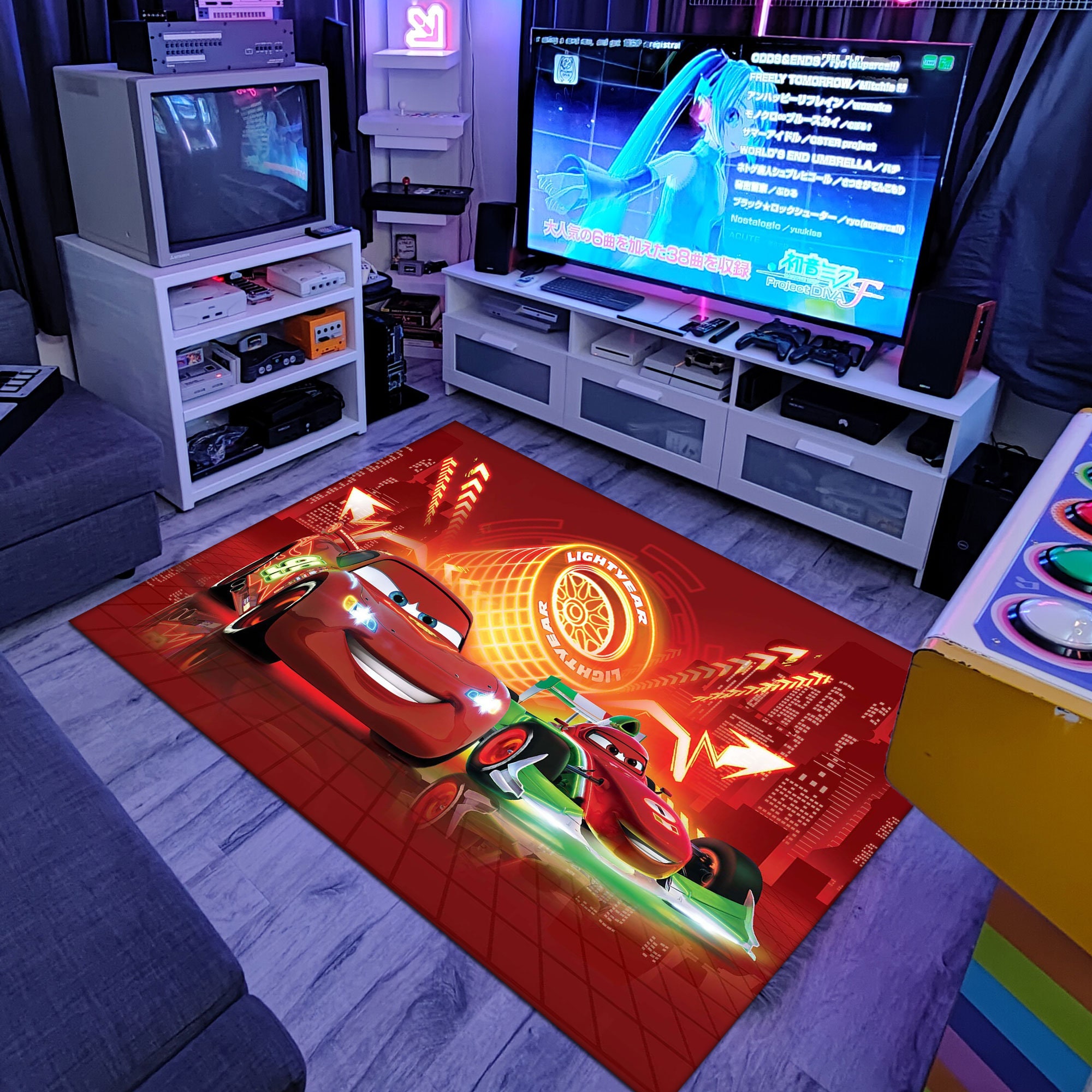 Discover Lightning McQueen Disney Rug, Disney Fan Decor