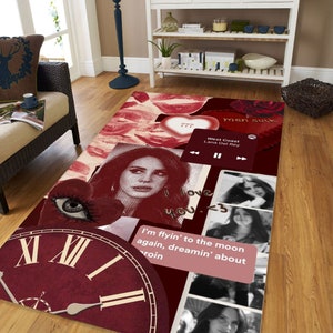 Lana Del Rey Rug, Lana Del Rey Artwork, Album Rug, Music Art Rug, , Gift Rug, Custom Rug, Area Rug, Popular Rug, Music Rug