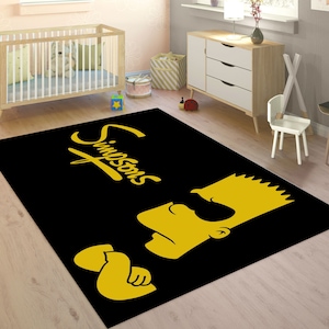 Bart Simpson Rug, The Simpsons Rug, Popular Movie Rug, Kids Room Decor , Gift Rug, Custom Rug, Area Rug, Home Decor Rug, Christmas Gift Rug