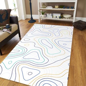 Topography Rug , Geographical Map Rug, Minimalist Rug, , Home Decor, Gift Rug, Custom Rug, Area Rug, Kids Room Decor, Christmas Gift Rug