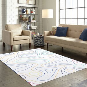 Topography Rug Geographical Map Rug Minimalist Rug Home - Etsy