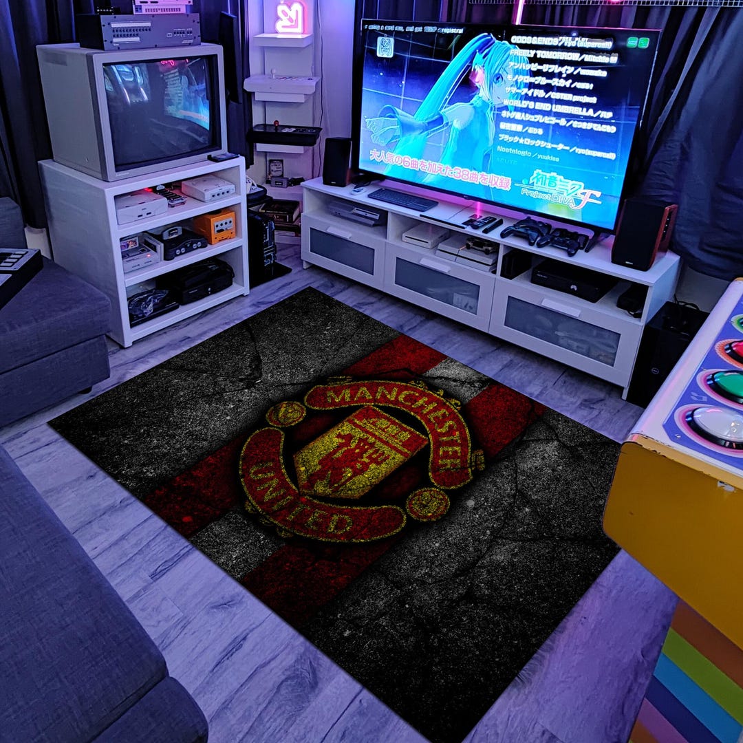 Manchester United Rug, Football Rug, Sports Rug, Soccer Rug, Gift Rug ...