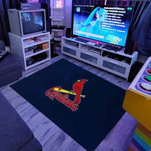St. Louis Cardinals Rug,  MLB Rug, Sports Rug, Baseball Rug, Gift Rug, Custom Rug, Area Rug, Baseball Gift Rug, Christmas Gift Rug