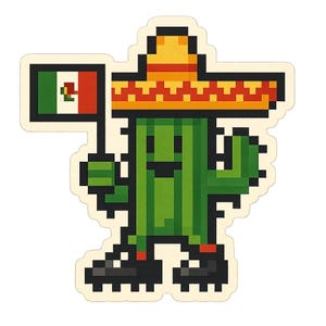Cactus con bandiera messicana, sombrero e scarpini da calcio – Adesivo Coppa del Mondo 2026 – Adesivo divertente per auto – Resistente alle intemperie – Regalo per i tifosi della Coppa del Mondo
