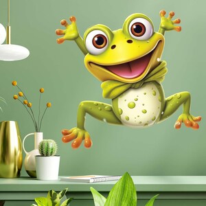 Autocollant grenouille verte – Autocollant mural et autocollant pour voiture
