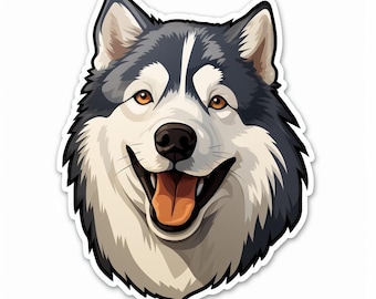 3X Alaskan Malamute Car Sticker Dog Sticker Set Colorful Weatherproof for Car Window Laptop Wall Gift Idea for Malamute Lovers