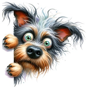 Lustiger spähender Hund Auto Aufkleber Hunde Sticker