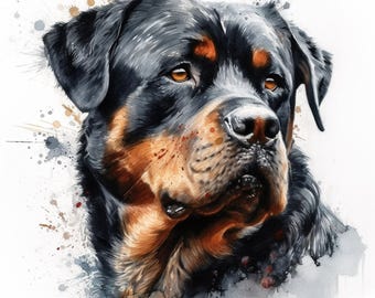 2X Rottweiler Car Sticker Dog Sticker Set Colorful Weatherproof for Car Window Laptop Wall Gift Idea for Rottweiler Lovers