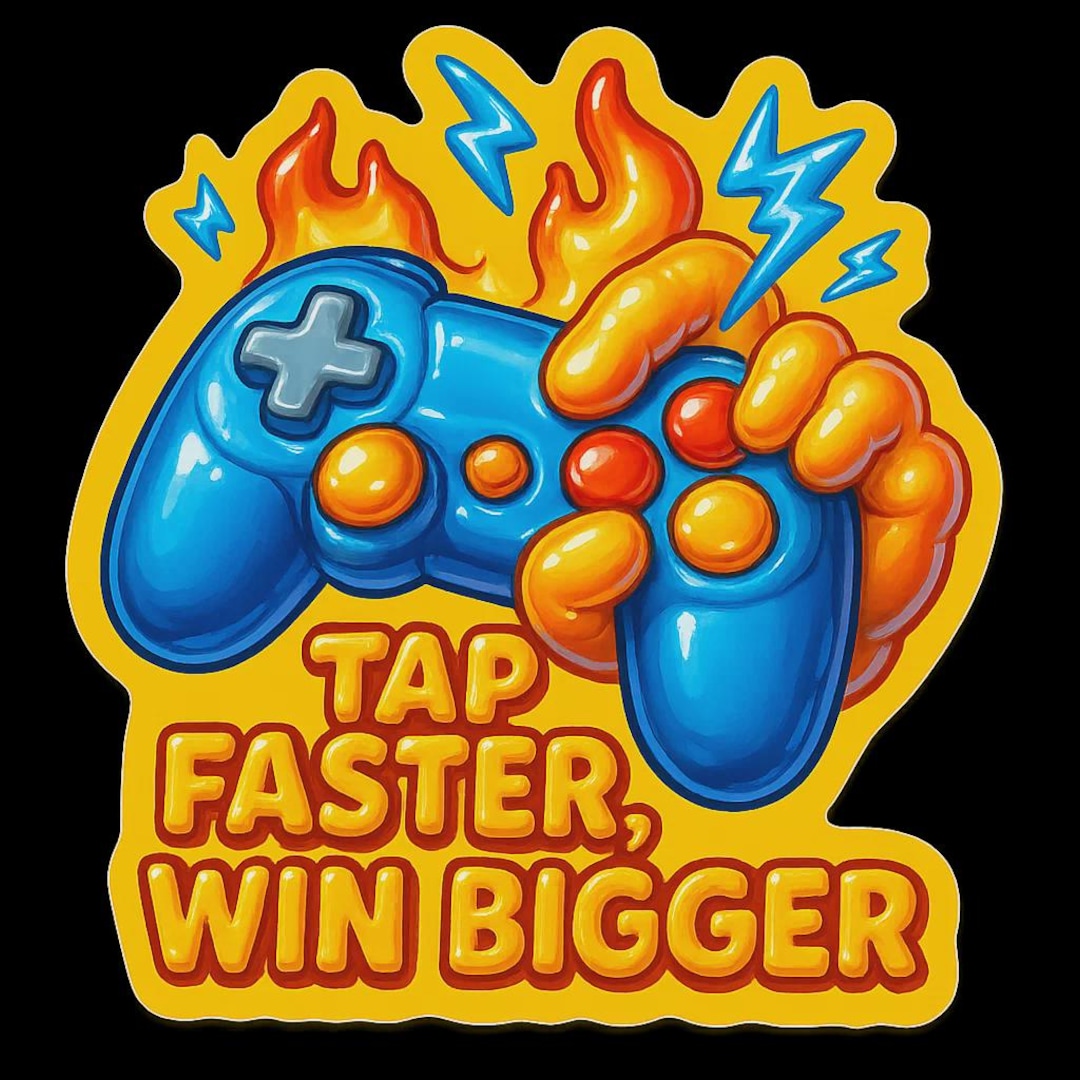 2x Tap Faster Win Bigger Stickers | Funny E-sports Stickers | Gaming ...