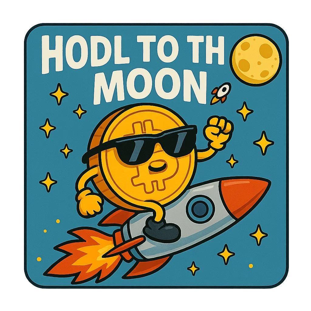 2x Hodl to the Moon Stickers | Funny Bitcoin Sticker | Crypto Gift | Crypto  Nerd Sticker | Bitcoin Rocket HODL Motif - Etsy