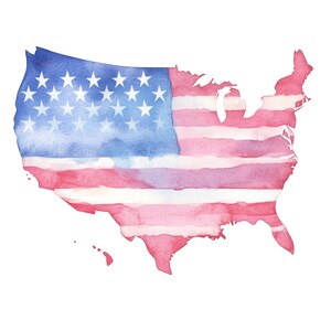 Autocollant de carte des États-Unis, drapeau du 4 juillet, autocollant patriotique américain, jour de l'indépendance