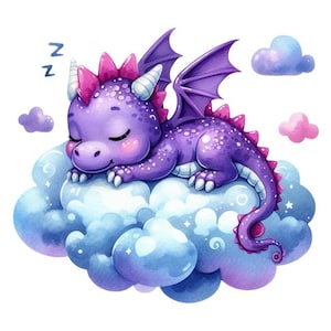 Naklejka Cute Baby Dragon – Fantasy Wall Decal & Car Sticker