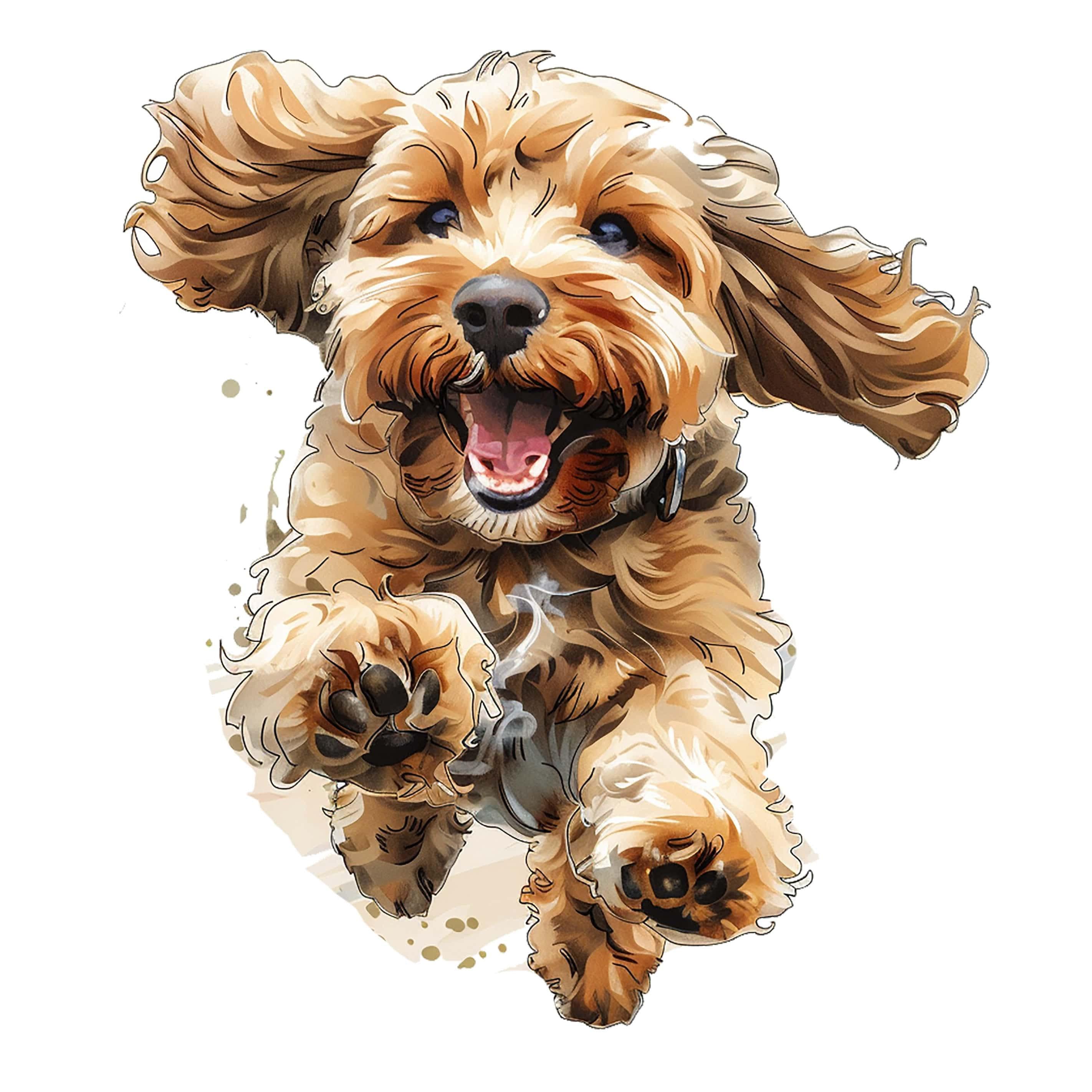 Kiwistar - Autoaufkleber - Cockapoo Hund - Lichtblau