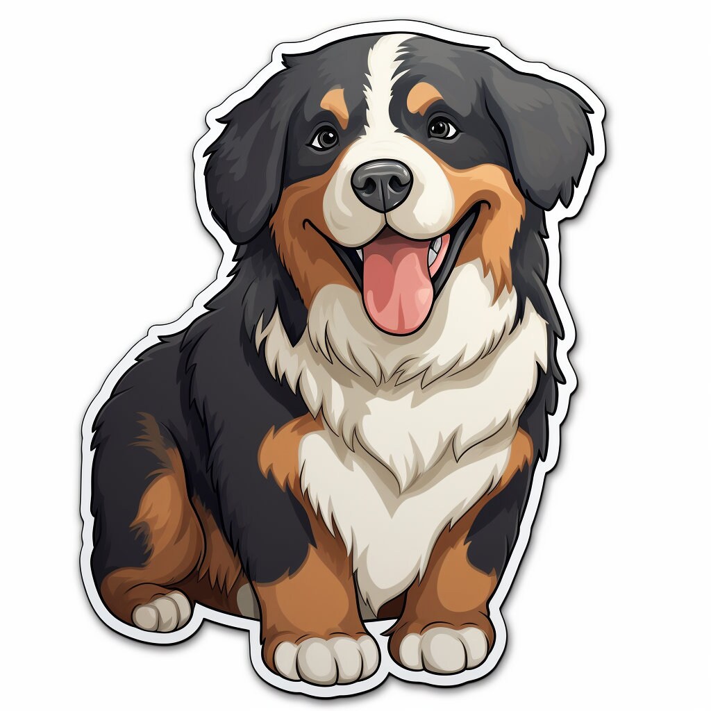 thumbnail image 2 of I Love My Bernese Mountain Dog | High Quality Vinyl Berner 2 of 14