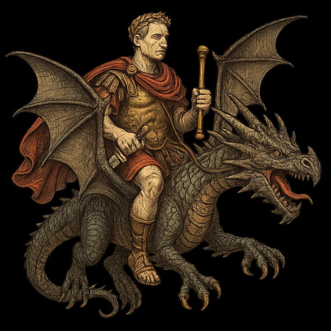 Caesar Sticker Sticker Caesar Rides Dragon Car Sticker Weatherproof Outdoor Vinyl ...