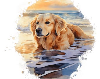 Golden Retriever Car Sticker – Weatherproof Dog Sticker for Car Window Laptop – Gift Idea for Retriever Fans & Dog Lovers