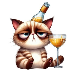 Cheeky Grumpy Cat Sticker – Funny cat motif as wall tattoo & car sticker