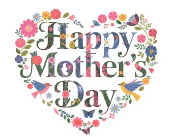 4x Mother's Day Sticker Set (4 pieces): Happy Birthday Mom Stickers - Mother's Day Gift