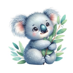 Naklejka Słodka Koala Naklejka Koala dla Dzieci Słodkie Zwierzę Laptop Tatuaż Naklejka Samochodowa Naklejka Ścienna Dekoracja Przedszkola Pomysł Na Prezent