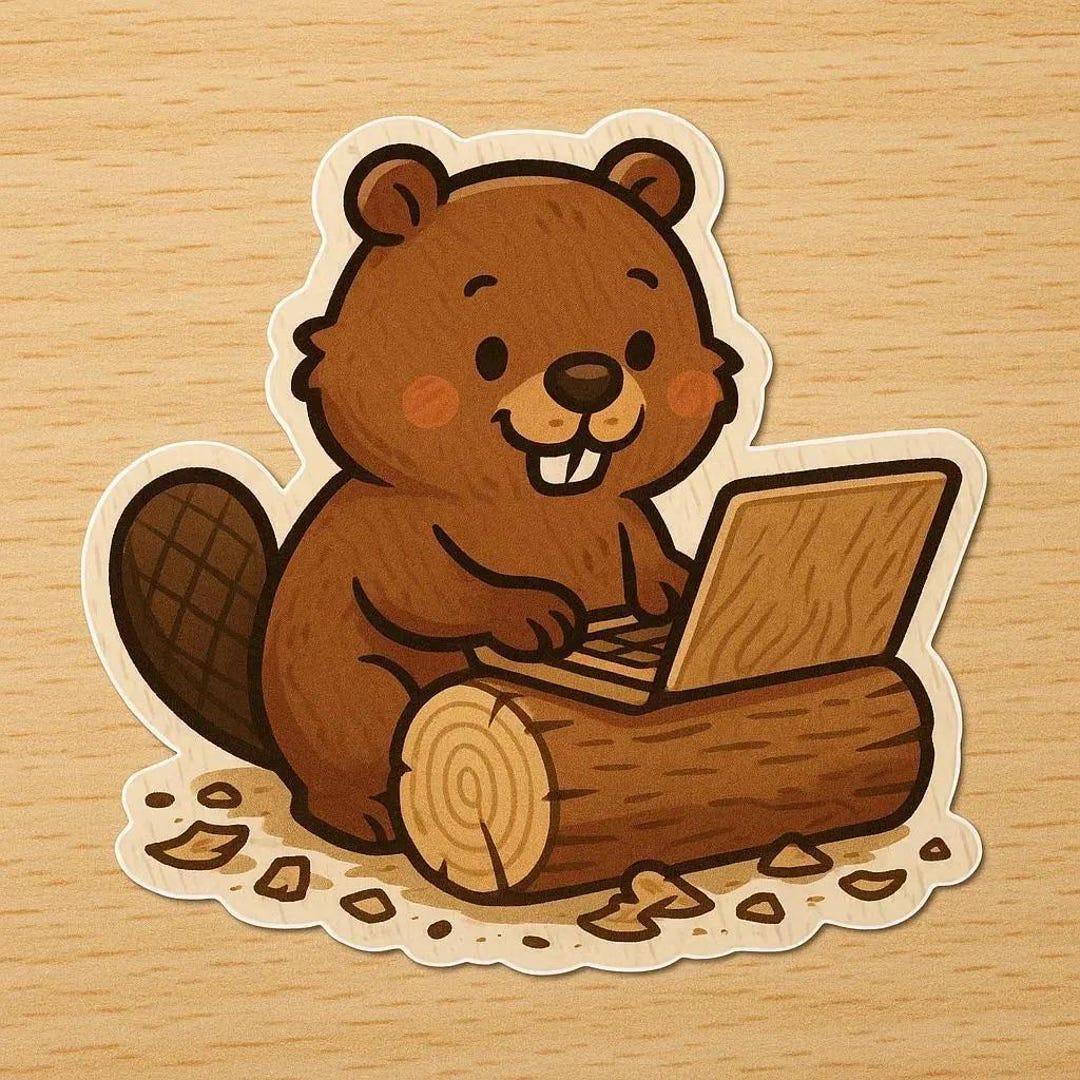 Funny Beaver Stickers (5 Pack) – Waterproof for Laptop & Helmet ...