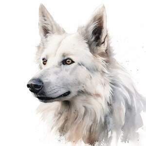 Adesivo per auto con pastore tedesco bianco, adesivo per cane