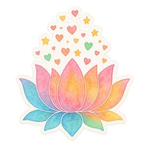 Good Vibes Only Sticker | Lotusblüte Yoga Aufkleber | Positive Vibes Sticker | Meditation Geschenk | Achtsamkeit Deko für Yogis & Träumer