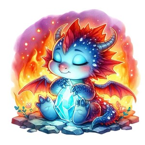 Naklejka Cute Baby Dragon – Fantasy Wall Decal & Car Sticker