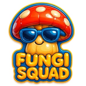 Adesivi vegani ai funghi | Adesivo divertente con funghi | Adesivi umoristici vegani | Regalo per nerd dei funghi | Squadra di funghi kawaii