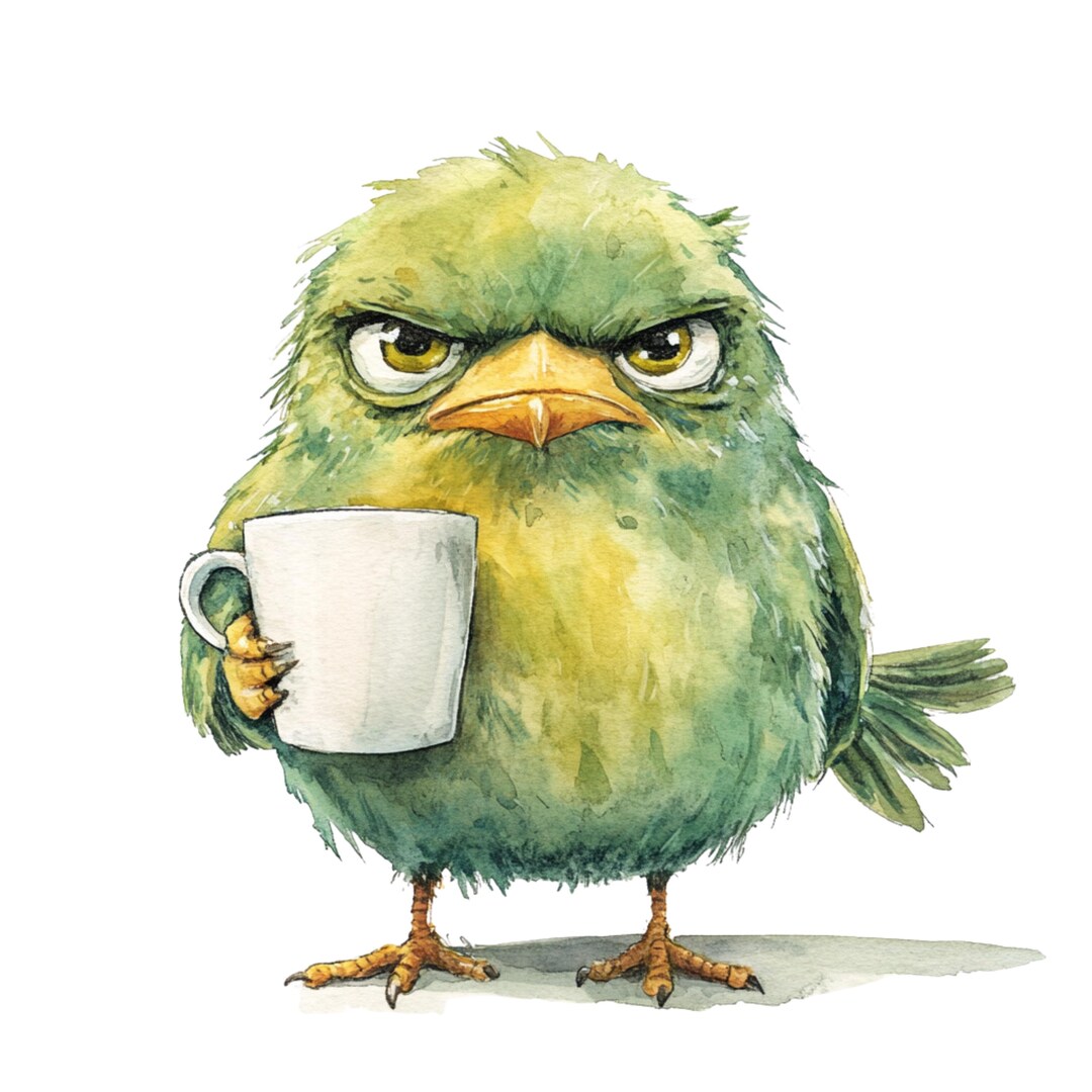 5X Grumpy Bird Sticker Set, Grumpy Bird Car Stickers, Funny Bad Mood ...