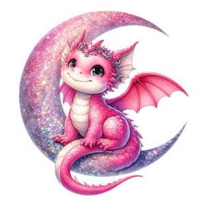 Naklejka Cute Baby Dragon – Fantasy Wall Decal & Car Sticker