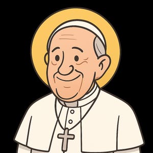 Adesivo Papa Francesco con aureola Adesivo per auto Adesivo in vinile resistente alle intemperie per esterni Personalizzabile