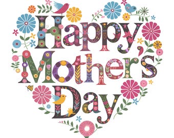 4x Mother's Day Sticker Set (4 pieces): Happy Birthday Mom Stickers - Mother's Day Gift
