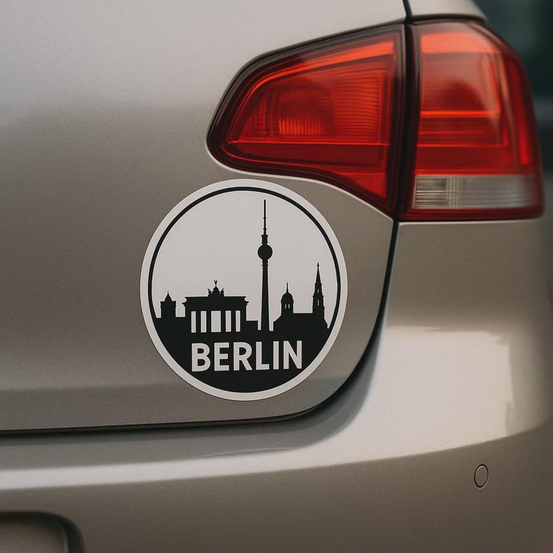 Berlin Skyline Sticker Modern City Sticker for Car Camper Van Gift for ...
