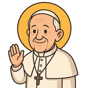 Adesivo Papa Francesco con aureola Adesivo per auto Adesivo in vinile resistente alle intemperie per esterni Personalizzabile