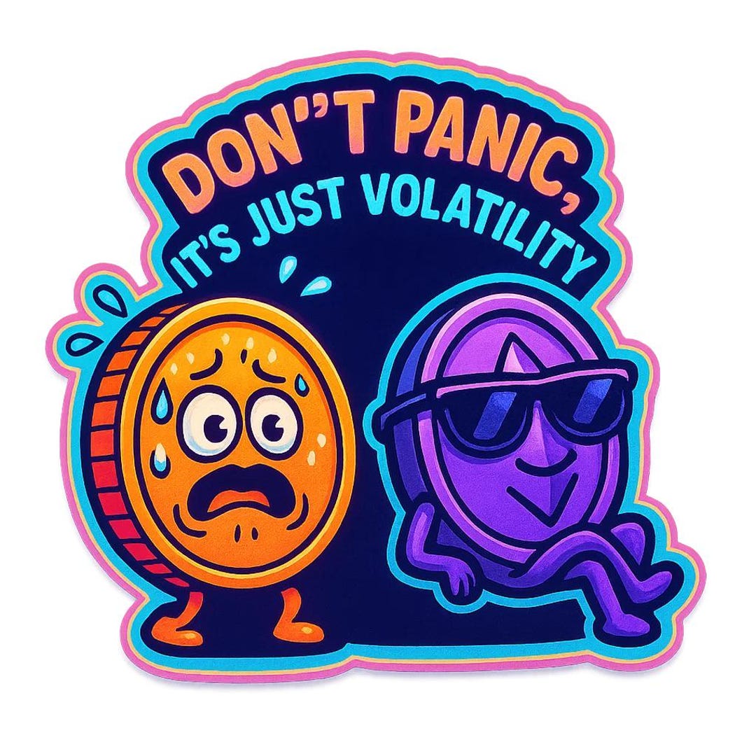 Don't Panic It's Just Volatility Sticker | Bitcoin Ethereum Sticker ...