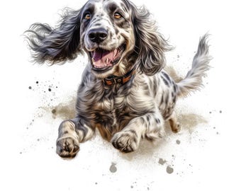 English Setter Car Sticker – Weatherproof Dog Sticker for Car Window Laptop – Gift Idea for Setter Fans & Hunting Dog Lovers