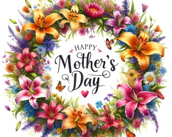 4x Mother's Day Sticker Set (4 pieces): Happy Birthday Mom Stickers - Mother's Day Gift